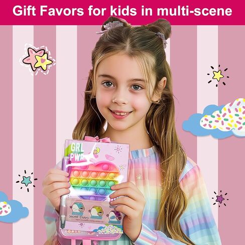 GINMLYDA Pop Girls Diary مع قفل وحبر غير مرئي قلم مزدوج النهاية، 7.5 × 5.4 بوصة 160 صفحة مبطنة تململ مجلة الفتيات ذات القلب الملون للأطفال مجموعة أقلام دفتر سرية هدايا للكتابة in Kuwait