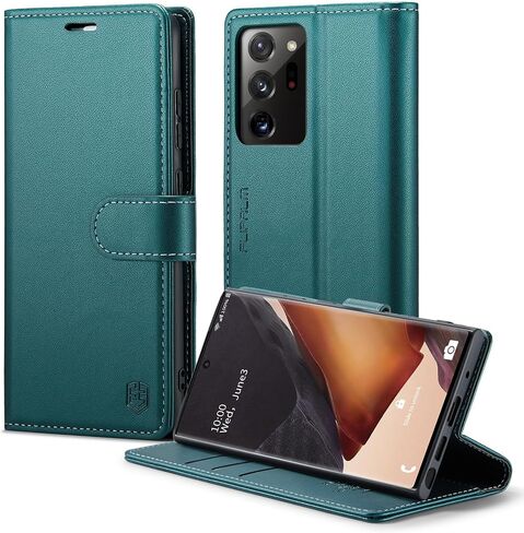 for Samsung Galaxy Note 20 Ultra 5G Wallet Case with RFID Blocking Credit Card Holder, PU Leather Flip Kickstand Shockproof Cover for Women Men (Black) in Saudi Arabia