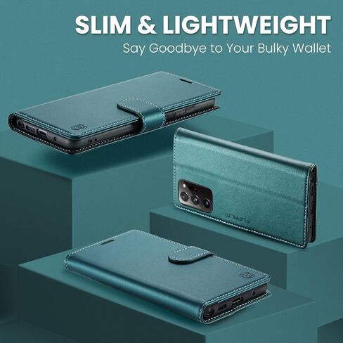 for Samsung Galaxy Note 20 Ultra 5G Wallet Case with RFID Blocking Credit Card Holder, PU Leather Flip Kickstand Shockproof Cover for Women Men (Black) in Saudi Arabia