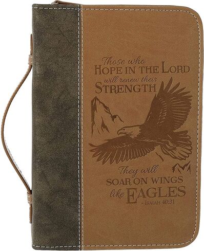 "Divinity Boutique Bible Business Report Cover (25672) | Large Fits Bibles up to 9" X 6.25" X 1.25", Brown in Kuwait