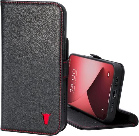 TORRO Case Compatible with iPhone 13 – Premium Leather Wallet Case with Kickstand and Card Slots (Dark Brown) in Saudi Arabia