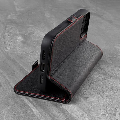 TORRO Case Compatible with iPhone 13 – Premium Leather Wallet Case with Kickstand and Card Slots (Dark Brown) in Saudi Arabia