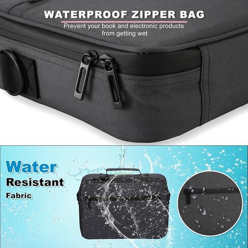 حقيبة حمل من الكتاب المقدس مع سحاب مقاوم للماء وحزام كتف قابل للتعديل، غطاء حافظة كتاب حمل بمقبض، جيوب متعددة وفتحات أقلام للرجال والنساء والأطفال، 12 (طول) × 8.6 (عرض) × 2.56 (طول) بوصة (رمادي) in Kuwait