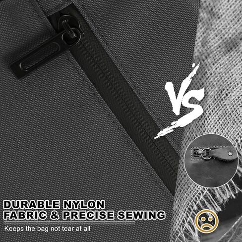 حقيبة حمل من الكتاب المقدس مع سحاب مقاوم للماء وحزام كتف قابل للتعديل، غطاء حافظة كتاب حمل بمقبض، جيوب متعددة وفتحات أقلام للرجال والنساء والأطفال، 12 (طول) × 8.6 (عرض) × 2.56 (طول) بوصة (رمادي) in Kuwait