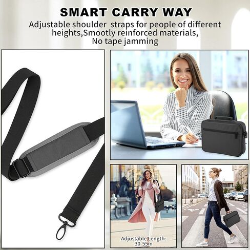 حقيبة حمل من الكتاب المقدس مع سحاب مقاوم للماء وحزام كتف قابل للتعديل، غطاء حافظة كتاب حمل بمقبض، جيوب متعددة وفتحات أقلام للرجال والنساء والأطفال، 12 (طول) × 8.6 (عرض) × 2.56 (طول) بوصة (رمادي) in Kuwait