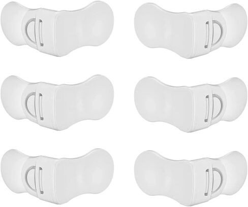 6 قطع من أقفال خزانة سلامة الأطفال، أقفال أمان لأدراج الأطفال، أقفال خزانة لحماية الأطفال، أقفال خزانة مع مواد لاصقة قوية للخزائن والأدراج وخزانة القمامة (أبيض) in Kuwait