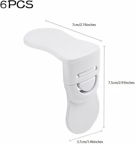 6 قطع من أقفال خزانة سلامة الأطفال، أقفال أمان لأدراج الأطفال، أقفال خزانة لحماية الأطفال، أقفال خزانة مع مواد لاصقة قوية للخزائن والأدراج وخزانة القمامة (أبيض) in Kuwait