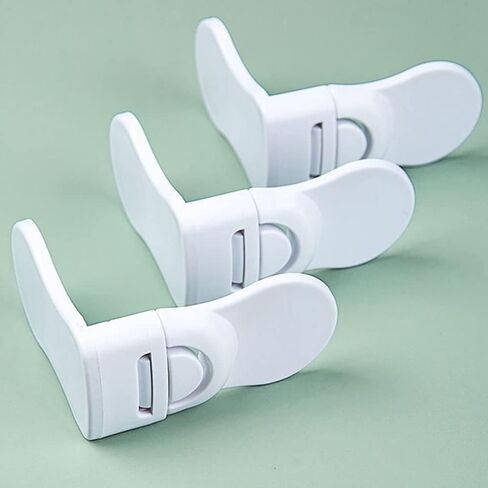 6 قطع من أقفال خزانة سلامة الأطفال، أقفال أمان لأدراج الأطفال، أقفال خزانة لحماية الأطفال، أقفال خزانة مع مواد لاصقة قوية للخزائن والأدراج وخزانة القمامة (أبيض) in Kuwait