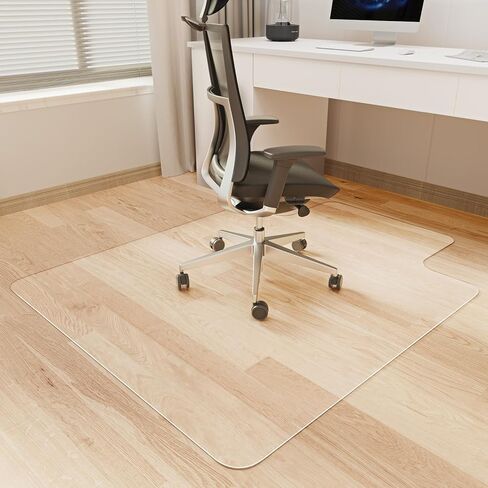 سجادة كرسي YSAGi للأرضيات الصلبة، سجادات مكتب شفافة سهلة الانزلاق للكراسي الدوارة والأرضيات الصلبة، سجادات أرضية شفافة شديدة التحمل للمنزل والمكتب (36 × 48 بوصة، شفافة مع الشفاه) in Kuwait
