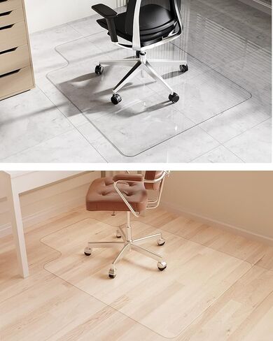 سجادة كرسي YSAGi للأرضيات الصلبة، سجادات مكتب شفافة سهلة الانزلاق للكراسي الدوارة والأرضيات الصلبة، سجادات أرضية شفافة شديدة التحمل للمنزل والمكتب (36 × 48 بوصة، شفافة مع الشفاه) in Kuwait