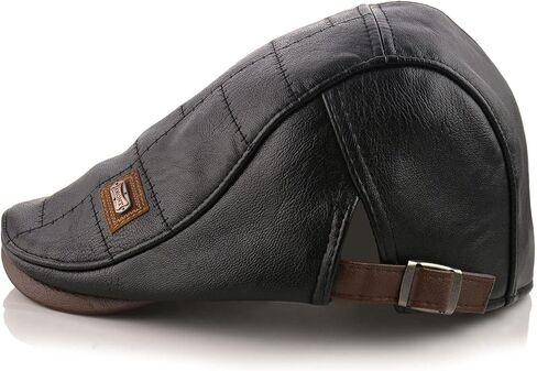 M MOACC Men Adjustable Leather Cap Newsboy Hat Driving Hats for Winter Flat Caps in Saudi Arabia