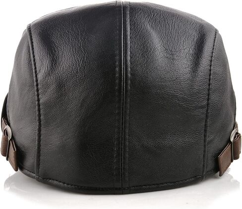 M MOACC Men Adjustable Leather Cap Newsboy Hat Driving Hats for Winter Flat Caps in Saudi Arabia