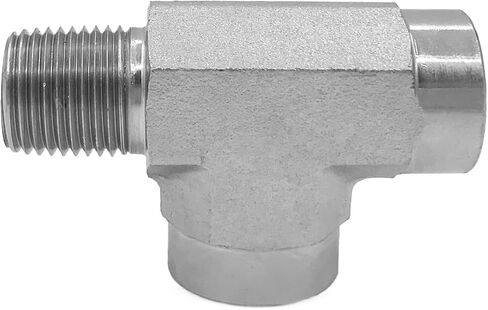 (2-PACK) 5602-08-08-08 تركيب المحول الهيدروليكي 1/2 بوصة ذكر (1/2 بوصة -14 NPTF) × 1/2 بوصة أنثى (1/2 بوصة -14 NPTF) × 1/2 بوصة أنثى (1/2"-14 NPTF) أنبوب تي على شكل حرف T من الفولاذ الكربوني in Kuwait