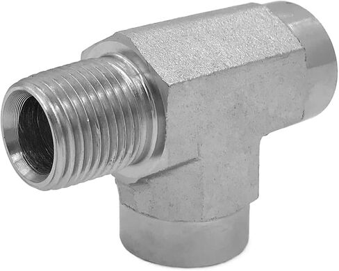 (2-PACK) 5602-08-08-08 تركيب المحول الهيدروليكي 1/2 بوصة ذكر (1/2 بوصة -14 NPTF) × 1/2 بوصة أنثى (1/2 بوصة -14 NPTF) × 1/2 بوصة أنثى (1/2"-14 NPTF) أنبوب تي على شكل حرف T من الفولاذ الكربوني in Kuwait