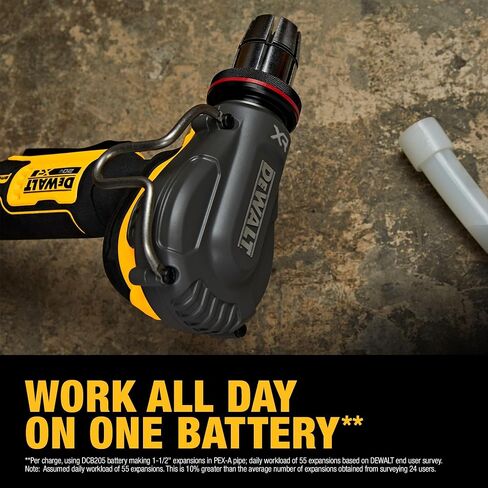 مجموعة أدوات توسيع DEWALT 20V MAX XR PEX مع رؤوس توسيع 1 بوصة و1-1/4 بوصة و1-1/2 بوصة، وبطارية وشاحن متضمن (DCE410P1) in Kuwait