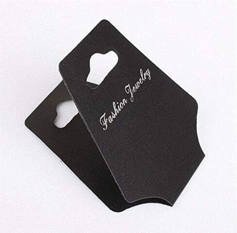 200pcs Blank Black PP Jewelry Necklace Bracelet Display Hanging Cards Price Tags Jewelry Accessory Display (200) in Saudi Arabia