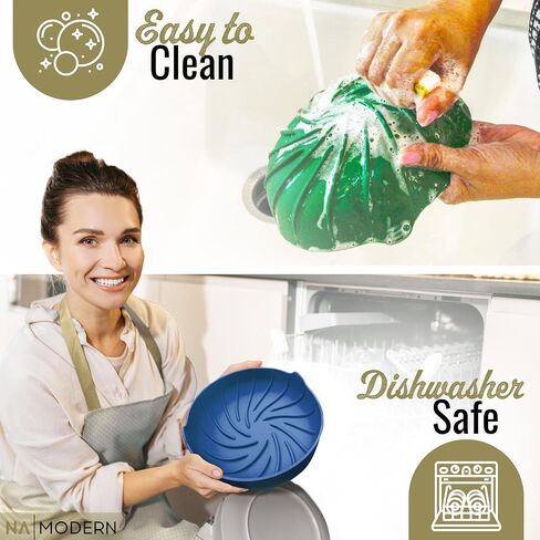 Platinum Silicone Air Fryer Liners - EXTRA STRONG - Medical & Baby Grade Silicone - 8 Inch Round (2 Pack) - Reusable Liner for Airfryer Basket - Non-Stick Tray For 4 to 7 Quart Air Fryers in Saudi Arabia