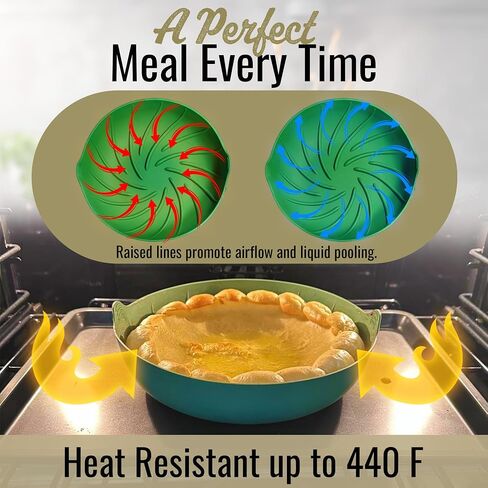 Platinum Silicone Air Fryer Liners - EXTRA STRONG - Medical & Baby Grade Silicone - 8 Inch Round (2 Pack) - Reusable Liner for Airfryer Basket - Non-Stick Tray For 4 to 7 Quart Air Fryers in Saudi Arabia