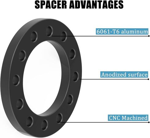 6x5.5 6x139.7 6x135 Universal Wheel Spacers 1/4" (6mm), 4PCS Forged Wheel Adapters for Chevy Silverado Suburban Tahoe/ GMC Sierra Savana Yukon/ Ford F150 Expedition/ Toyota Tacoma 4Runner FJ Cruiser in Saudi Arabia