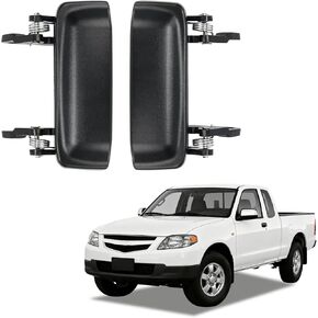 Front Driver & Passenger Side Exterior Door Handles Compatible with Ford Ranger 2001-2011, Mazda B2300 01-10, B2500 01, B3000 01-08, B4000 01-10 Replacement for 2L5Z1022404BAA Metal (Chrome) in Kuwait