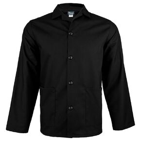 Fame® Unisex Long Sleeve Button Smock – K71LS - Black/XL (WFA88013BKXL) in Kuwait