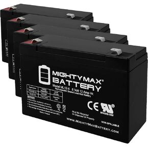 بطارية مايتي ماكس 6 فولت 12 أمبير F2 SLA بديلة لـ Yuasa MP10، NPX-50، NP12-6 in Kuwait