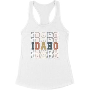 TeesAndTankYou Stacked Idaho Tank Top Fitted Racerback Women's in Kuwait