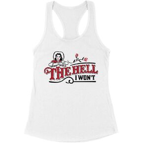 TeesAndTankYou The Hell I Won't Tank Top Fitted Racerback Women's in Kuwait