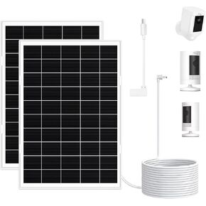 2 حزمة من الألواح الشمسية 8 واط للكاميرا الحلقية اللاسلكية الخارجية، متوافقة مع الكاميرا الخارجية (كاميرا لاصقة)، كاميرا خارجية بلس، كاميرا لاصقة برو، بطارية كاميرا سبوتلايت/زائد/برو، شحن سريع in Kuwait