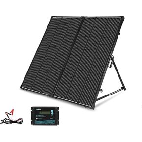حقيبة لوحة شمسية محمولة 200 وات 12 فولت من رينوجي مع وحدة تحكم شحن مقاومة للماء 20 أمبير، لوحة شمسية قابلة للطي 200 وات مع مسند قابل للتعديل، شاحن شمسي لمحطة الطاقة، عربة سكن متنقلة، تخييم، خارج الشبكة in Kuwait