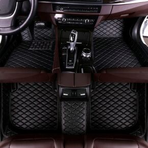 Custom Car Floor Mats for Mercedes-Benz A/B/C/E/S/ML/GL/GLA/GLC Class W169 W203 GLE GLK GLS SL SLC SLK Non-Slip Waterproof Leather Carpets (Black) in Saudi Arabia