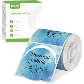 Thermal Labels for Nelko PM220 Label Maker, 2 inch (50mm) Round Thermal Label, Waterproof, Multi-Purpose Tag Tape, 1 Roll of 150 Self-Adhesive Thermal Paper (Blue Gradient) in Kuwait