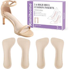 High Heel Inserts for Women - Kimihome 2 Pairs Anti Slip 3/4 Invisible Cushion Insoles Shock Absorption, Comfort Self-Adhesive Arch Support Insoles for Dress Shoes, Sandals, Flats (Size M) in Kuwait