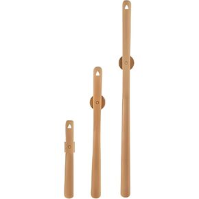 Omana Wooden Long Shoe Horn 30-75cm/11-29 Magnetic Base Ergonomic Shoehorn Lazy Helper for Tall Elderly Seniors Pregnant Support Slim Smooth Beachwood Handle Spoon Tongue (3-Pack) in Kuwait