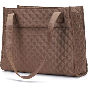 Tote Bag for Women, Lightweight Quilted Puffer Tote Bag with Compartments, Spacious Work Shoulder Bag with Zipper for Travel in Saudi Arabia