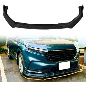 Front Bumper Lip Spoiler, Compatible with 2023-2026 Honda Cr-V EX EX-L LX (Not Fit Hybrid), PP Gloss Black Ikon Style Add-on Front Splitter Air Dam Chin Protector, 3 Pieces in Kuwait