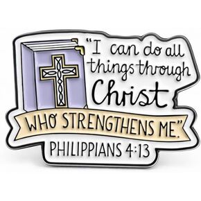 Inspirational Bible Verse Pin - Christian Faith Pins Religious Brooch for Backpacks,Jackets,Hats. Christian Brooches Gifts for Women, Believer, Friends. in Kuwait
