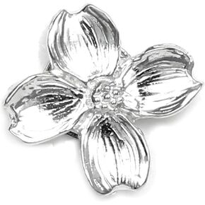 Dogwood Scarf Pin - Gift Packaged - Magnetic Back Closure No holes in Clothes - Gift Packaged - Handcrafted Pewter Made in USA in Kuwait