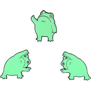 لطيف الضفدع المينا دبابيس، مضحك الجدة الحيوان الضفدع التلبيب دبابيس شارة بروش مجوهرات الإكسسوار للملابس حقيبة الظهر سترة قبعة in Kuwait