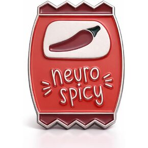 Autism Acceptance Pin - Spicy Snack Enamel Pins with Neurospicy,Funny Brooch for Backpacks, Jackets,Hats. ADHD Awareness Brooches Gifts for Humorous Neurodivergent Pride and Ally. in Kuwait