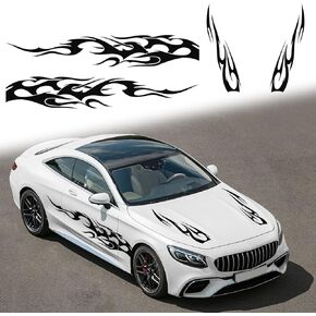 ramuel Stripe Vinyl Decal Sticker Graphics Car Side Body Hood Cover Racing Side Stripe Stickers for Car Vinyl Car Hood Decal 4pc Pink in Kuwait