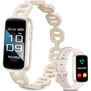 الساعات الذكية للنساء (الإجابة/إجراء مكالمة) ، 1.19 "ساعة اللياقة البدنية AMOLED ، شاشة ضغط الدم في نوم نبضات القلب ، IP68 مقاوم للماء ، 100+ أوضاع رياضية للياقة البدنية سلة ذكية لنظام iOS android -Rose Gold in Kuwait