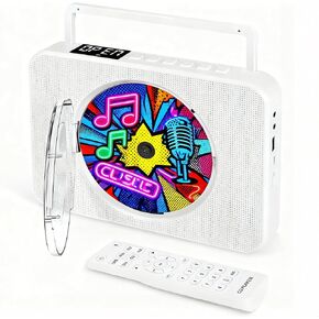 مشغل أقراص مضغوطة بلوتوث مع غطاء الغبار ، مشغل أقراص مضغوطة راديو FM مع التحكم عن بُعد/USB/AUX/Home KPOP Audio ، LCD Display in Kuwait