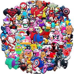 30,50,100Pcs Cartoon Croc Charms for Shoe, Cartoon Shoe Charms for Clogs Sandals Decoration in Kuwait