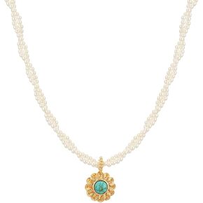 Pearl Necklaces for Women Dainty Gold Baroque Beaded Pearl Choker Pendant Necklace Beach Jewelry Bride Bridesmaid Gifts for Wedding Birthday Anniversary in Kuwait