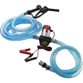 Diesel Transfer Pump Kit,12 GPM DC 12V Portable Self-Priming Fuel Transfer Pump W/Manual Nozzle,6.6 FT & 13 FT Fuel Hose,Filter Used for Diesel, Kerosene,Light Oil,NPT Threads Fittings in Kuwait