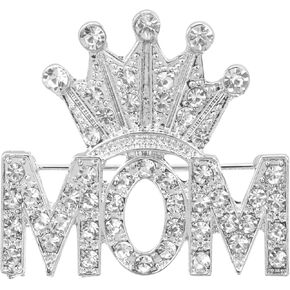 Mother's day Pin Crown Brooch Pin Mom Rhinestone Crystal Brooches Mom Casual Novelty Party Brooch Mothers Day Birthday in Kuwait