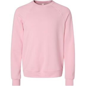 BELLA+CANVAS - Unisex Sponge Fleece Raglan Crewneck Sweatshirt - 3901 - Pink - XL in Kuwait