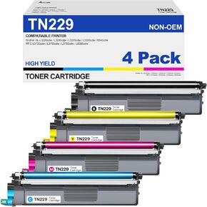 TN229XL Toner Cartridges 4 Pack Compatible for Brother TN229 with MFC-L3720CDW MFC-L3780CDW MFC-L3765CDW MFC-L8395CDW HL-L3220CDW HL-L3280CDW HL-L3295CDW HL-L3300CDW HL-L8245CDW in Kuwait