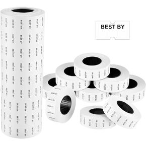 10 Rolls Best by Labels for Price Gun Expiration Date Pantry Labels Bulk 10, 000 Blank Price and Date Gun Label for Containers, Kitchen Stickers for Food Freshness in Kuwait